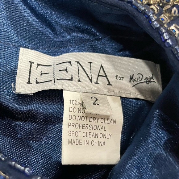 Mac Duggal 55147 Midnight Blue Sleeveless Gown 2 - Picture 3 of 8